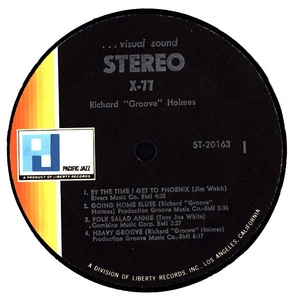 Richard "Groove" Holmes : X-77 (Recorded Live At The Lighthouse) (LP, Album)