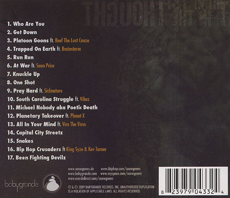 Snowgoons Featuring Savage Brothers & Lord Lhus : A Fist In The Thought (CD, Album)