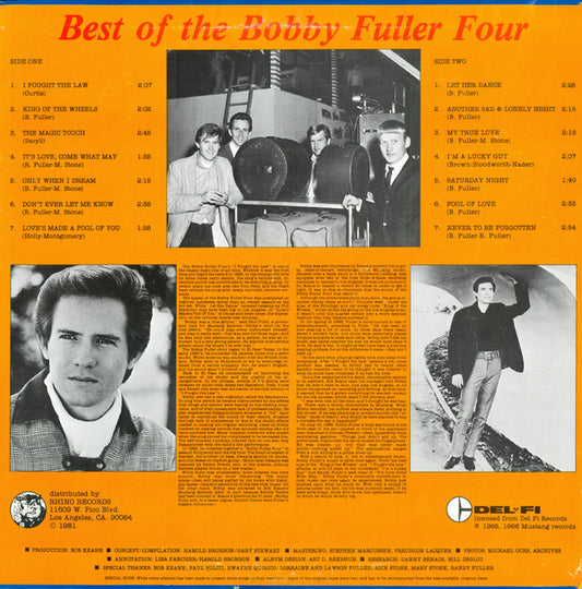 The Bobby Fuller Four : Best Of The Bobby Fuller Four (LP, Comp)