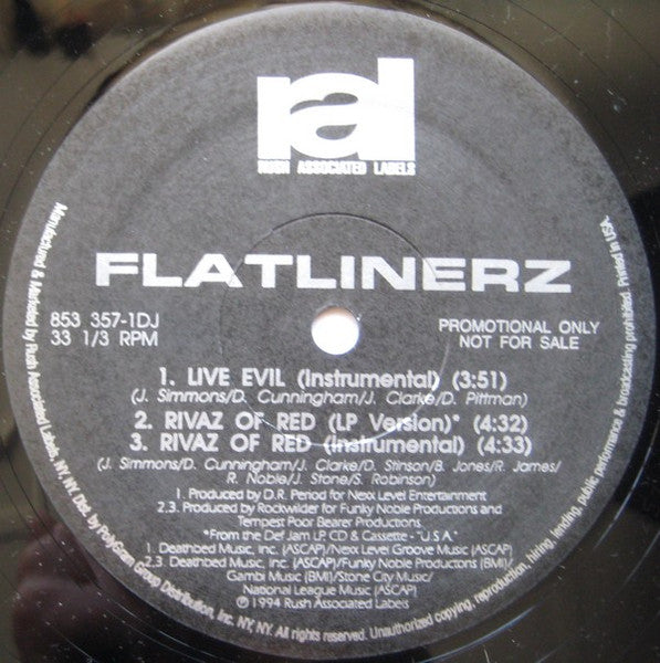 Flatlinerz (2) : Live Evil (12", Single, Promo)
