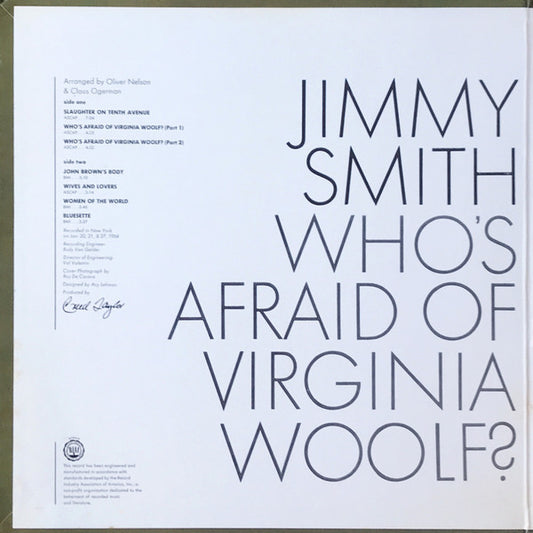 Jimmy Smith : Who's Afraid Of Virginia Woolf? (LP, Album, MGM)
