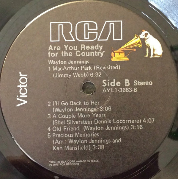 Waylon Jennings : Are You Ready For The Country (LP, Album, RE)