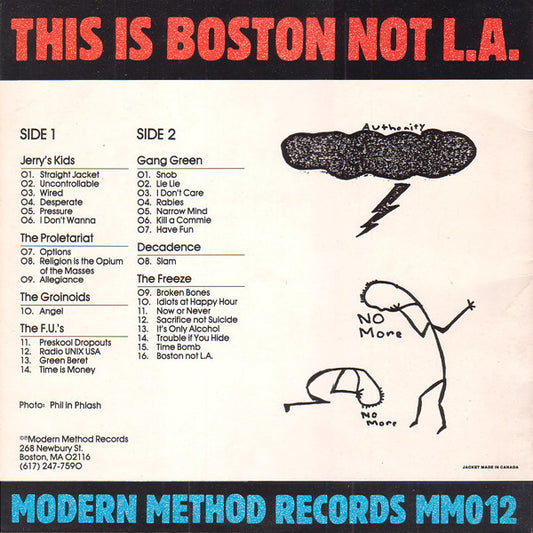 Various : This Is Boston Not L.A. (LP, Comp, RP)