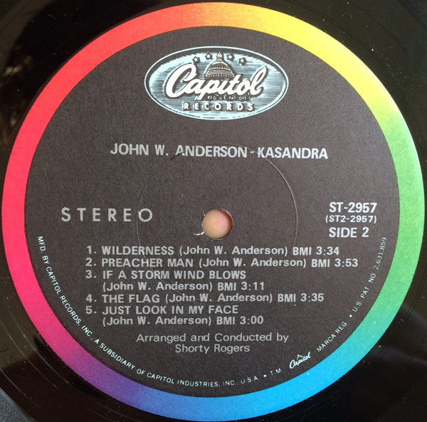 John W. Anderson Presents Kasandra* : John W. Anderson Presents Kasandra (LP, Album)