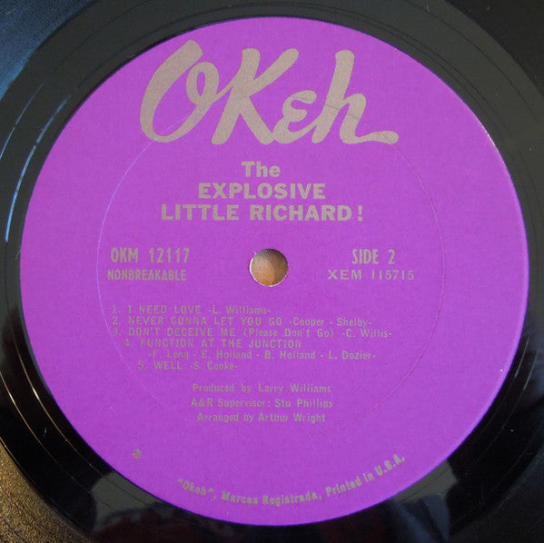 Little Richard : The Explosive Little Richard (LP, Album, Mono)