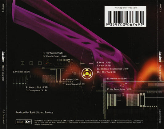Incubus (2) : Make Yourself (CD, Album)