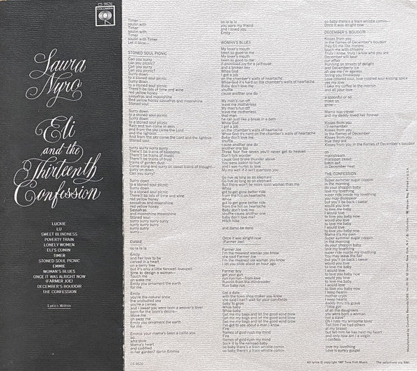 Laura Nyro : Eli And The Thirteenth Confession (LP, Album, RE, RP, Ter)
