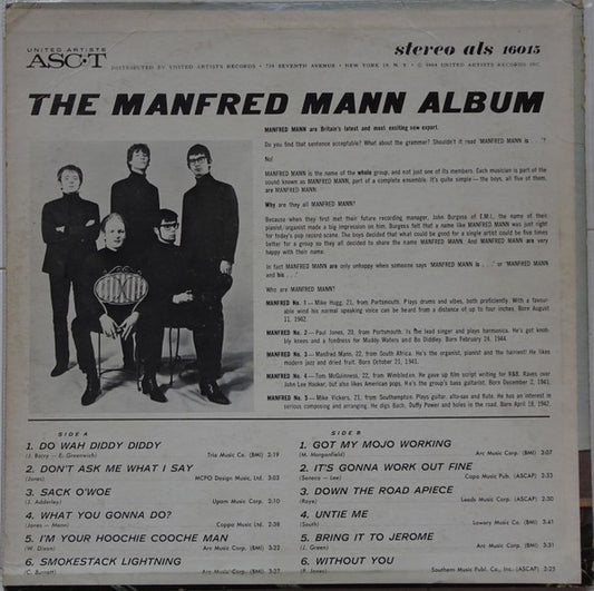 Manfred Mann : The Manfred Mann Album (LP, Album, Pit)