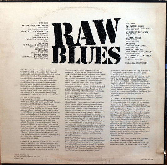 Various : Raw Blues (LP, Comp, RP, Pre)