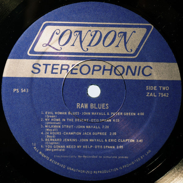 Various : Raw Blues (LP, Comp, RP, Pre)