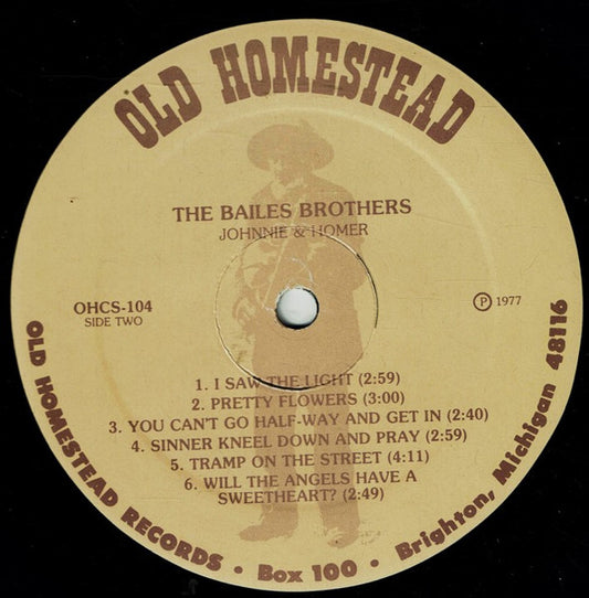 Bailes Brothers (Johnnie And Homer)* : Early Radio Volume II (LP, Album)