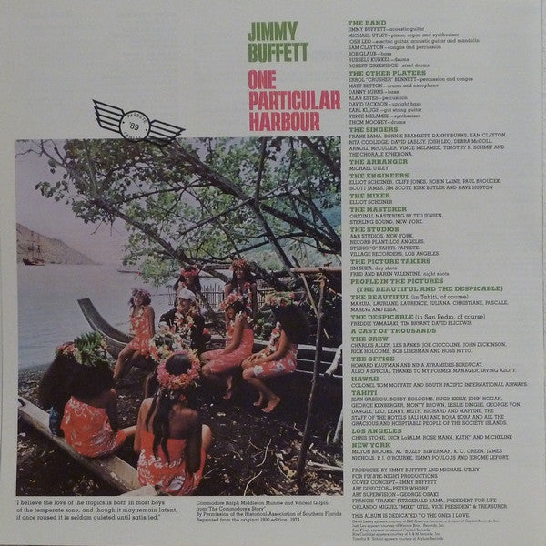 Jimmy Buffett : One Particular Harbour (LP, Album, Glo)