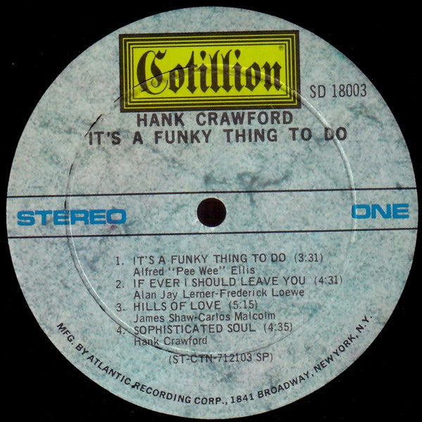 Hank Crawford : It's A Funky Thing To Do (LP)