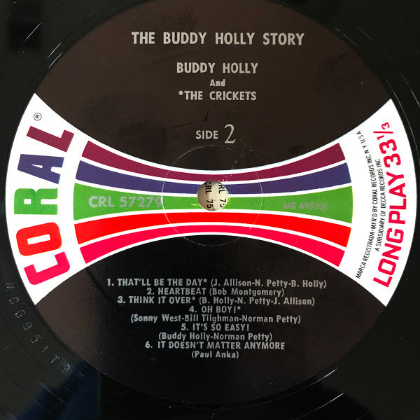 Buddy Holly : The Buddy Holly Story (LP, Comp, Mono, RE)