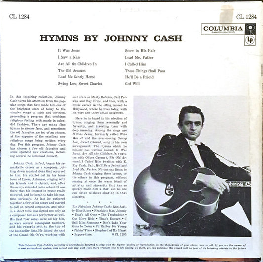 Johnny Cash : Hymns By Johnny Cash (LP, Album, Mono, Bri)