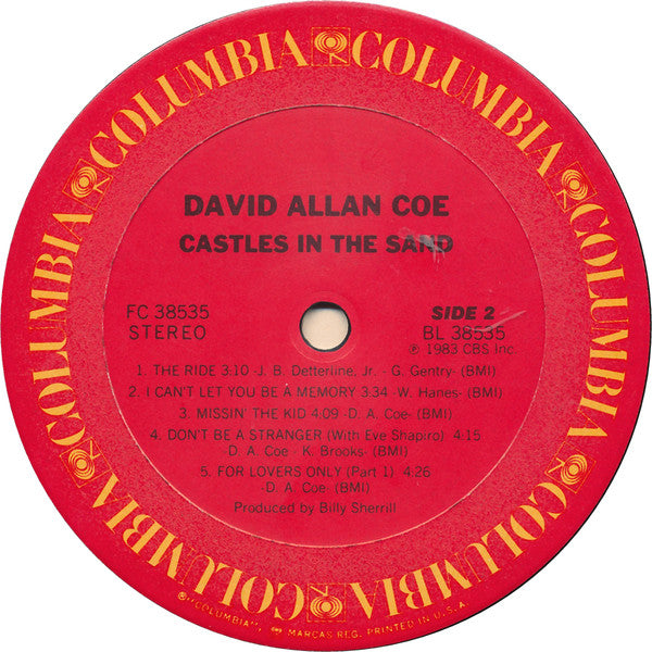 David Allan Coe : Castles In The Sand (LP, Album)