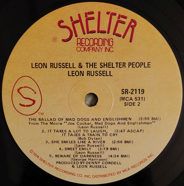 Leon Russell : Leon Russell And The Shelter People (LP, Album, RE, Glo)