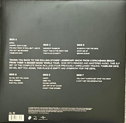 The Rolling Stones : A Bigger Bang - Live On Copacabana Beach (LP, Gre + LP, Yel + LP, Blu + Album, Ltd)