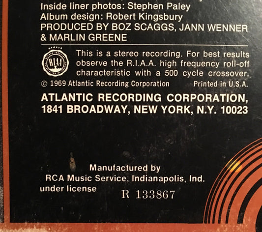 Boz Scaggs : Boz Scaggs (LP, Album, Club, RE)