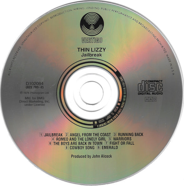 Thin Lizzy : Jailbreak (CD, Album, Club, RE)