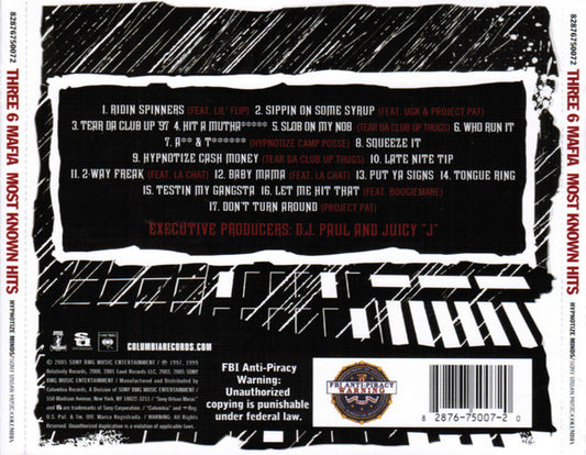 Three 6 Mafia : Most Known Hits (CD, Comp, RE)