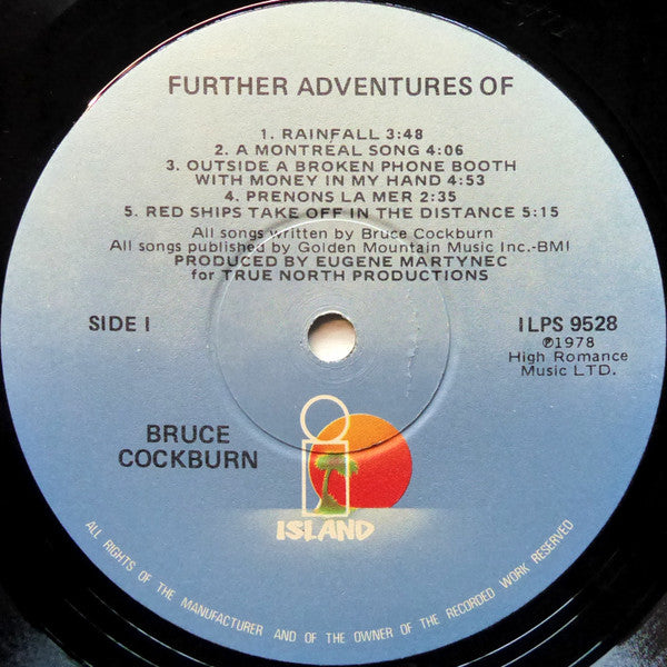 Bruce Cockburn : Further Adventures Of (LP, Album, Win)