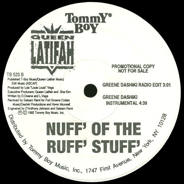 Queen Latifah : Nuff' Of The Ruff' Stuff' (12", Promo)
