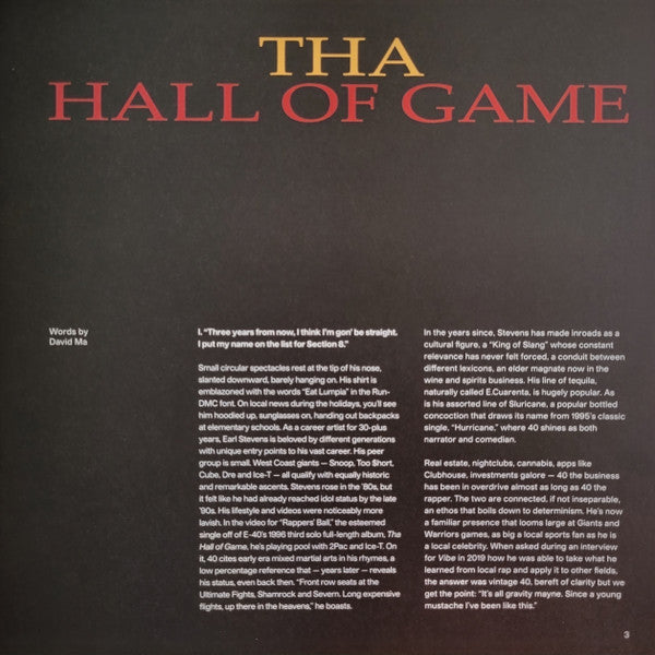 E-40 : Tha Hall Of Game (2xLP, Album, Club, RE, RM, Red)