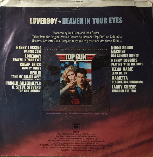 Loverboy : Heaven In Your Eyes (7", Single, Styrene, Car)