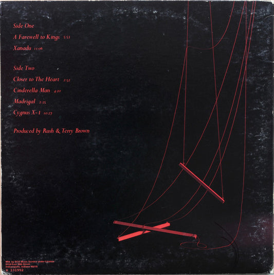 Rush : A Farewell To Kings (LP, Album, Club, Gat)