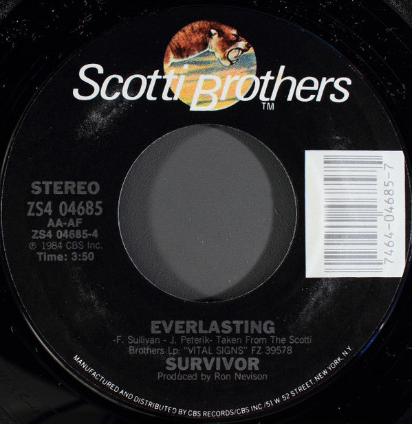 Survivor : High On You (7", Single, Styrene, Pit)