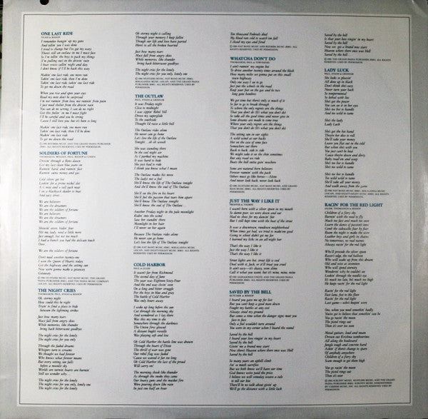 Outlaws : Soldiers Of Fortune (LP, Album)