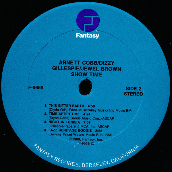 Arnett Cobb / Dizzy Gillespie / Jewel Brown : Show Time (LP, Album)