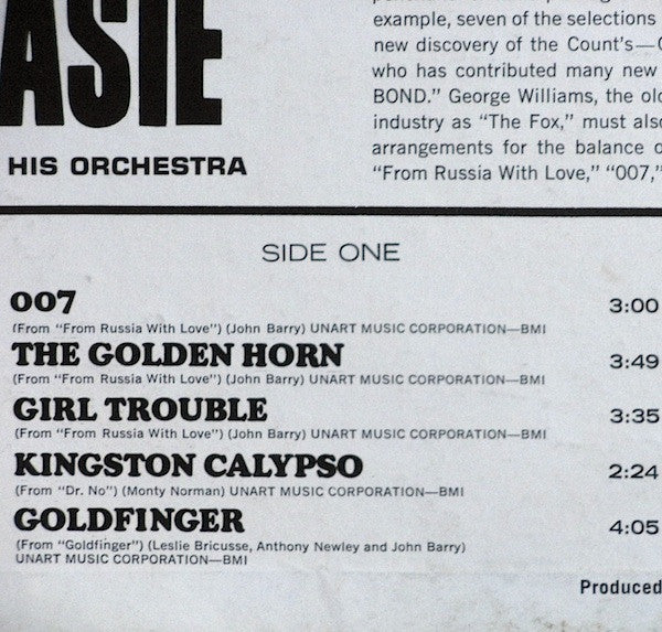 Count Basie And His Orchestra* : Basie Meets Bond (LP, Album, Pit)
