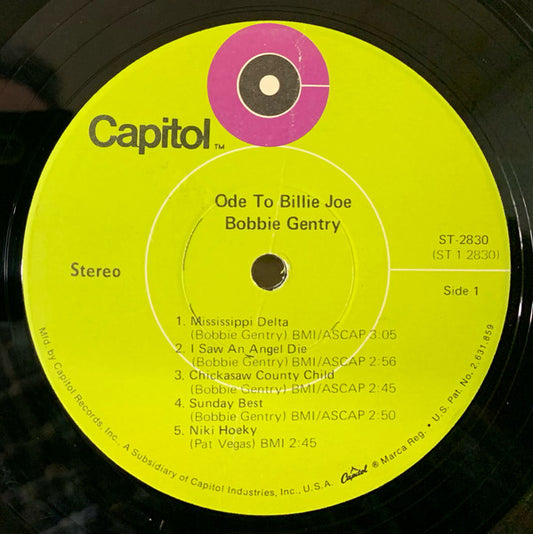 Bobbie Gentry : Ode To Billie Joe (LP, Album, RE)