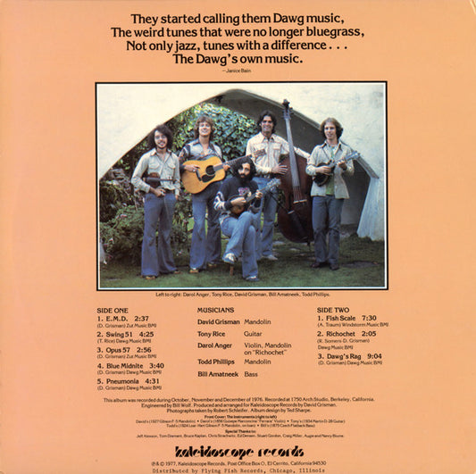 David Grisman Quintet : The David Grisman Quintet (LP, Album, RE)