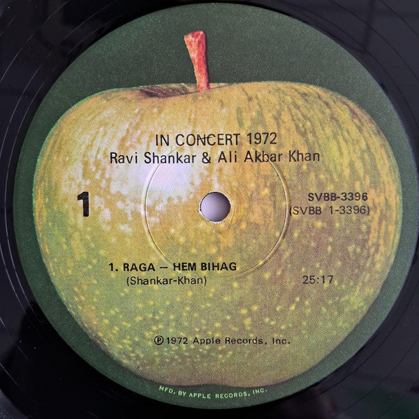 Ravi Shankar / Ustad Ali Akbar Khan* With Alla Rakha : In Concert 1972 (2xLP, Album)