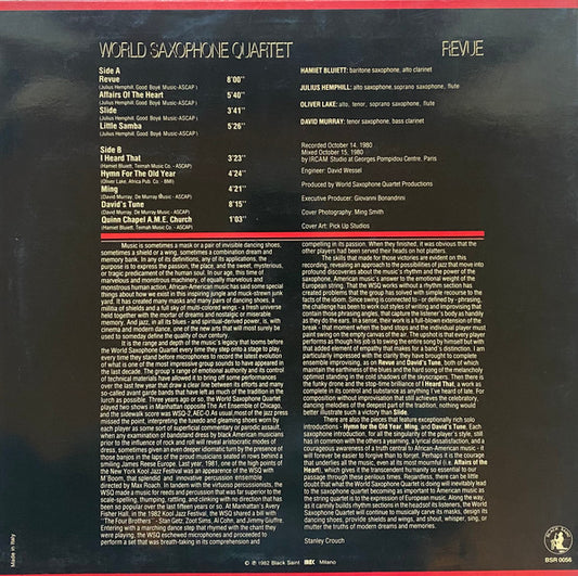 World Saxophone Quartet : Revue (LP, Album)