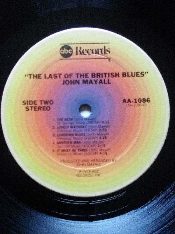 John Mayall : The Last Of The British Blues (LP, Album, San)