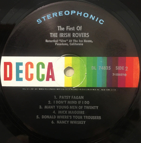 The Irish Rovers : The First Of The Irish Rovers (LP, Album, Pin)