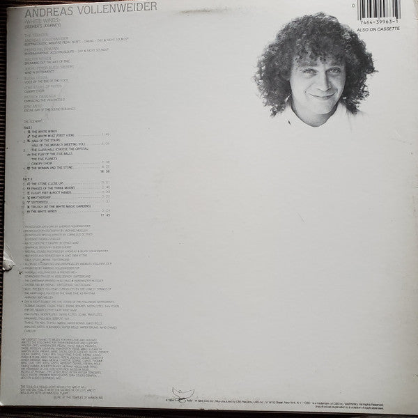 Andreas Vollenweider : White Winds (LP, Album)