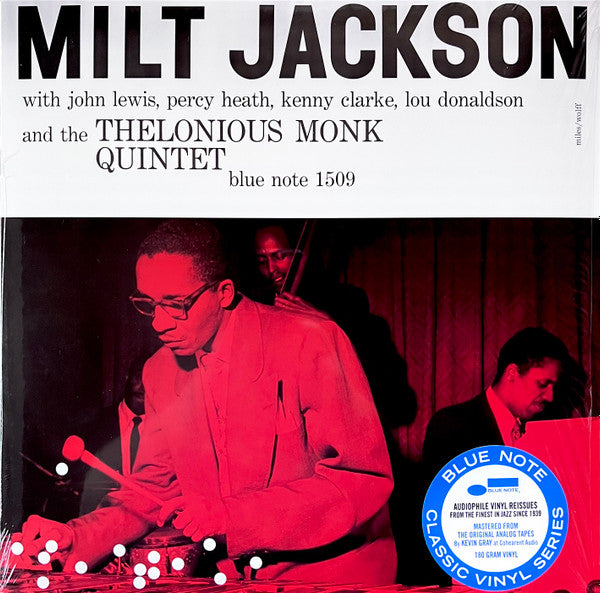 Milt Jackson With John Lewis (2), Percy Heath, Kenny Clarke, Lou Donaldson And The Thelonious Monk Quintet : Milt Jackson With John Lewis, Percy Heath, Kenny Clarke, Lou Donaldson And The Thelonious Monk Quintet (LP, Comp, Mono, RE, RM, 180)