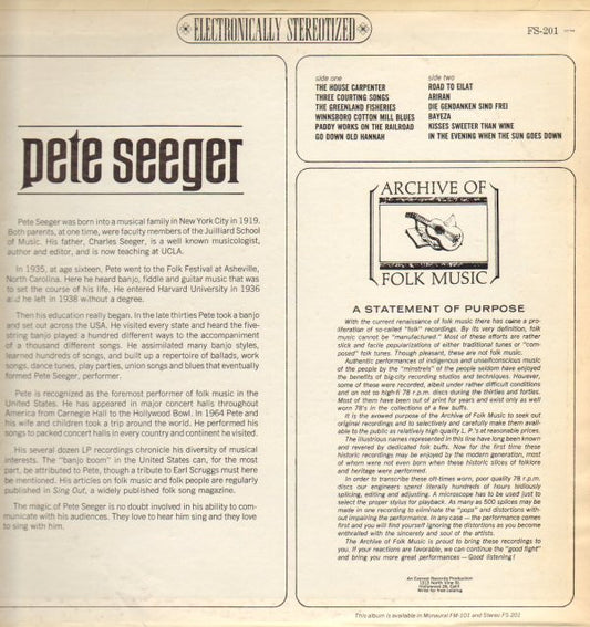 Pete Seeger : Pete Seeger (LP, Album, RE)