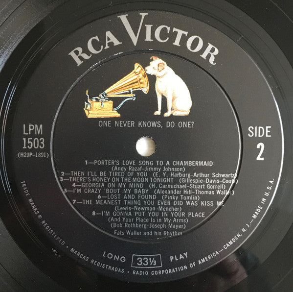 Fats Waller & His Rhythm : One Never Knows, Do One? (LP, Comp, Mono)