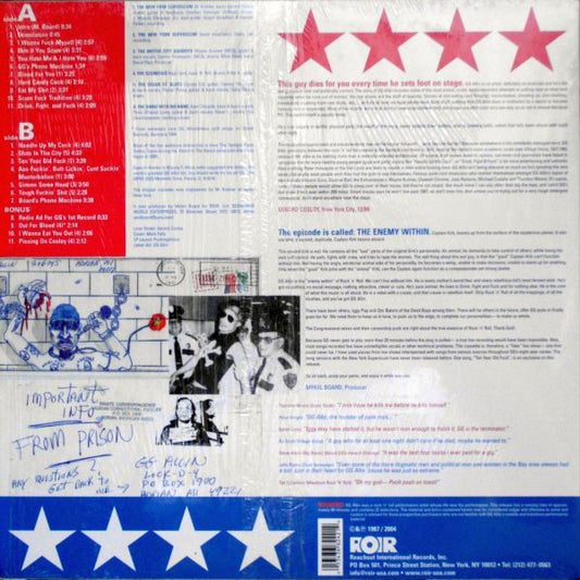 GG Allin : Hated In The Nation (LP, RE)