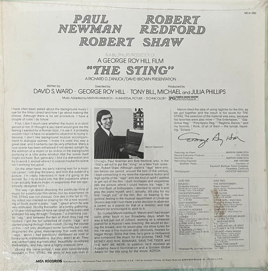 Marvin Hamlisch : The Sting (Original Motion Picture Soundtrack) (LP, Album, Pin)