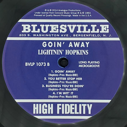 Lightnin' Hopkins : Goin' Away (LP, Album, Ltd, RE, RP, 180)