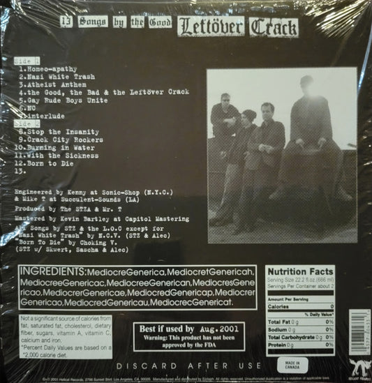 Leftöver Crack : Mediocre Generica (LP, Album, RE, 180)