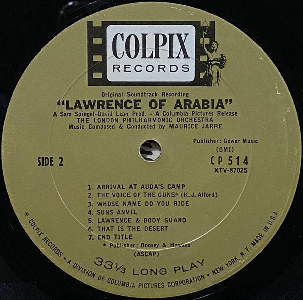 Maurice Jarre, The London Philharmonic Orchestra* : Lawrence Of Arabia (Original Soundtrack Recording) (LP, Album, Mono)
