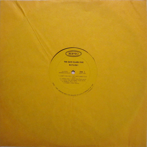 The Dave Clark Five : The Dave Clark Five Return! (LP, Album, Mono, Pit)